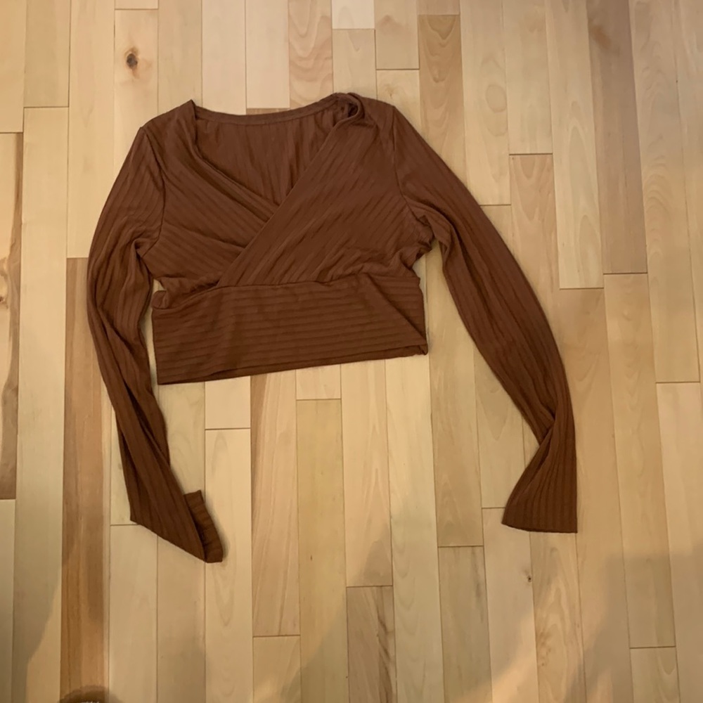Long Sleeve Crossover Top